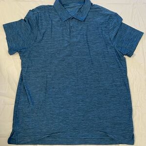 Heathered Blue Men's Performance Polo Shirt
